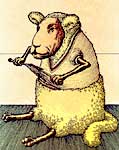 Sheep Knitting Artwork