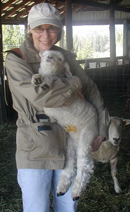 Cindy and lamb Sasha